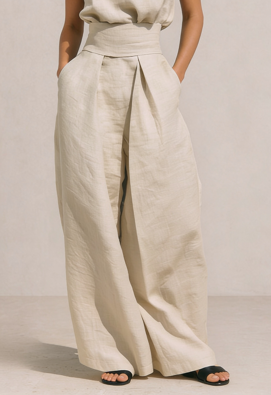 Zirella | Conjunto minimalista con pantalones anchos