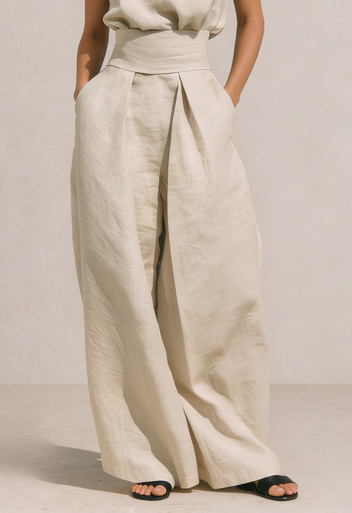 Zirella | Conjunto minimalista con pantalones anchos