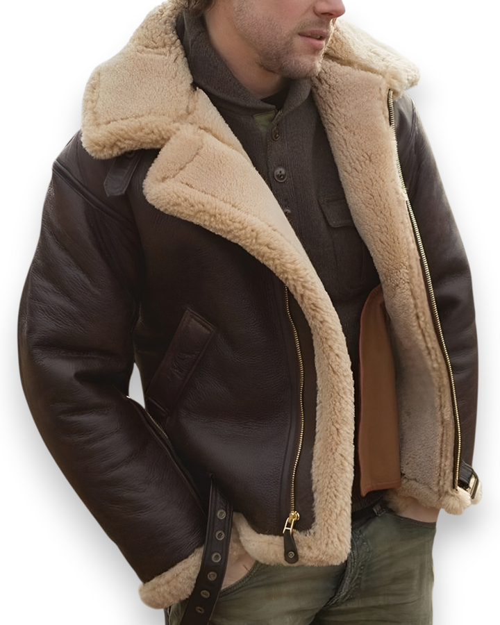 Giacca in Pelle Moderna con Fodera