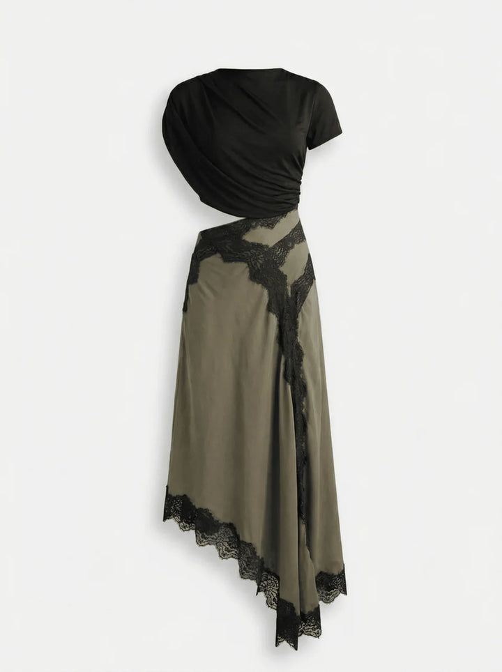Olive | Conjunto de top de encaje y falda larga de edición limitada