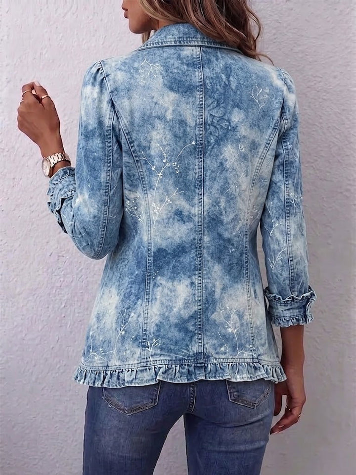 Rosaria | Ombre Botanical Ruffle Jacket