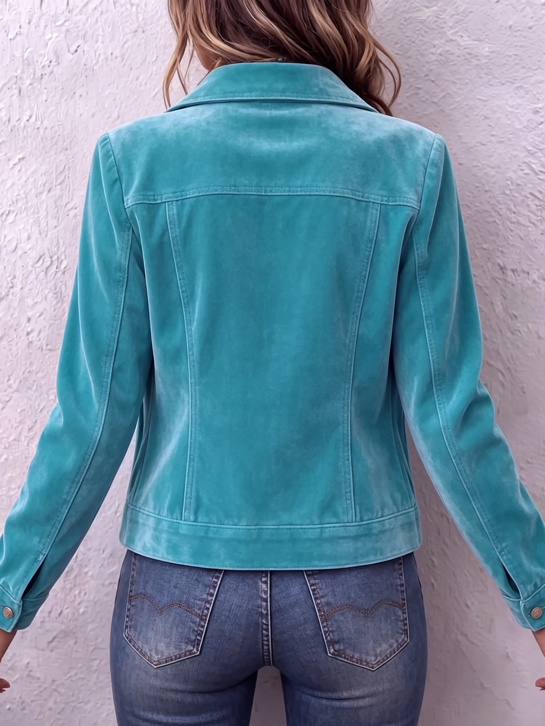 Diana | Jas van fluweellook met knoopsluiting voor