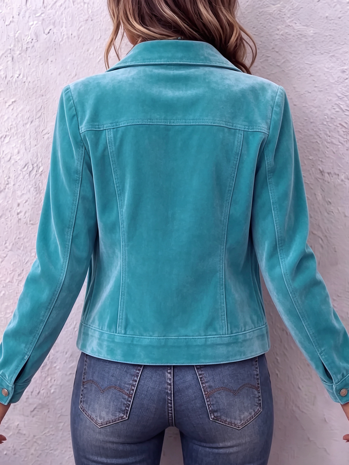 Diana | Jas van fluweellook met knoopsluiting voor