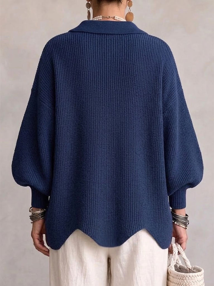 Ortensia | Oversized Cardigan with Golden Buttons