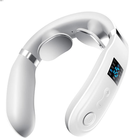 ネックマッサージャー – 加温×EMS&TENS搭載、軽量・静音、USB充電式、コードレス、10モード、16段階調整