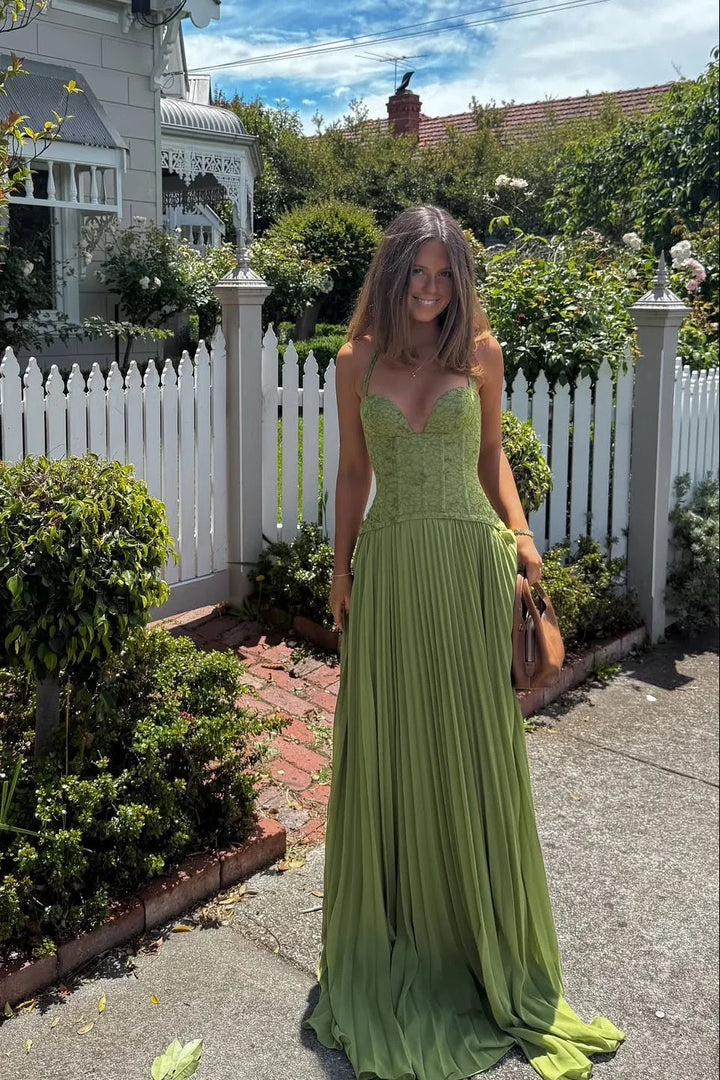 Abito Verde con Corsetto