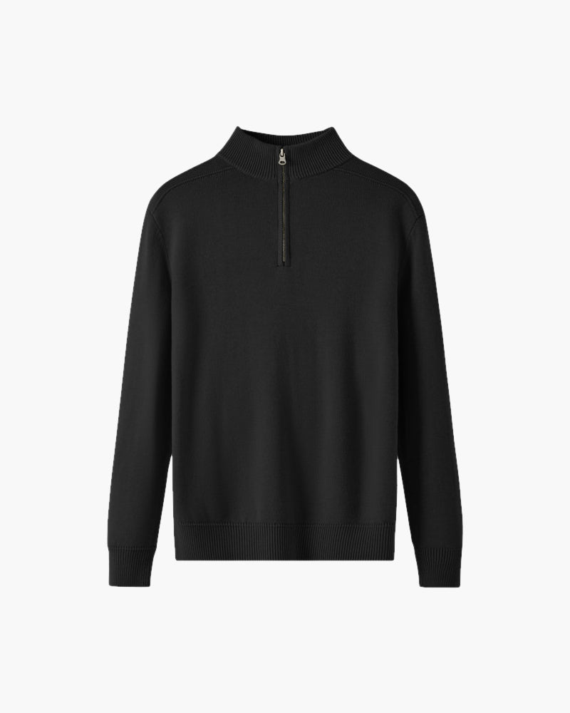 Merino Wool Sweater with Zip | Comfort and Elegance