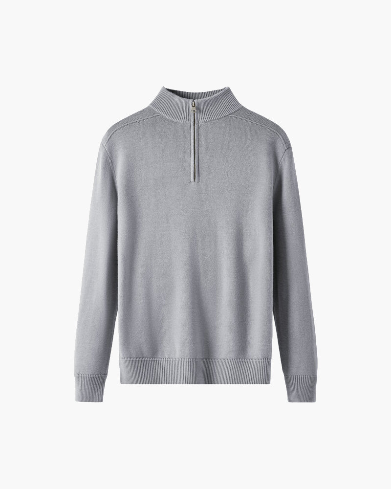 Merino Wool Sweater with Zip | Comfort and Elegance