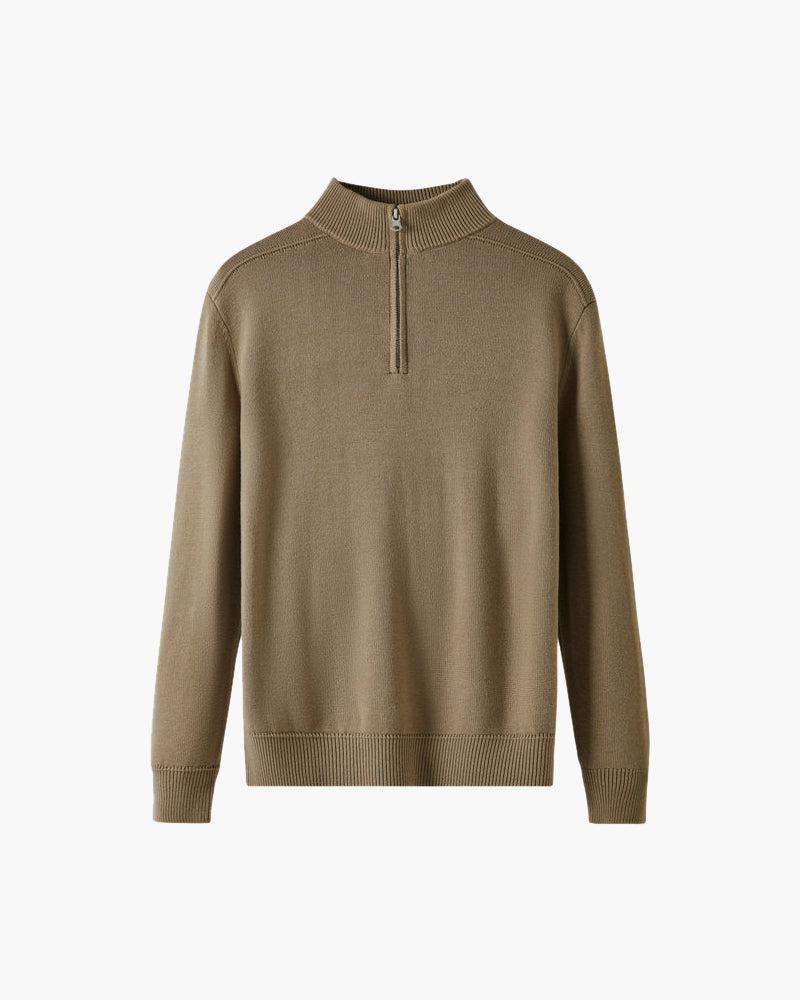 Merino Wool Sweater with Zip | Comfort and Elegance