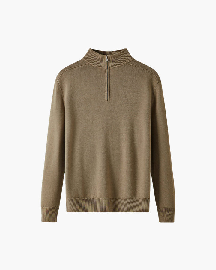 Merino Wool Sweater with Zip | Comfort and Elegance