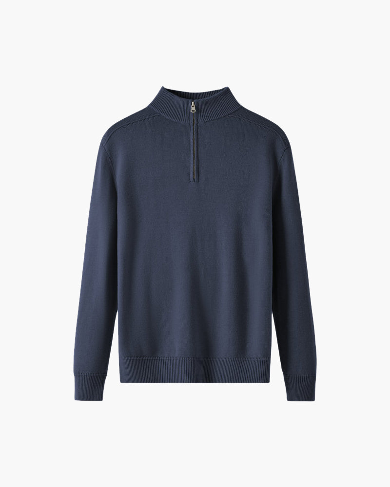 Merino Wool Sweater with Zip | Comfort and Elegance