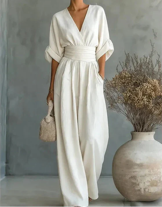Tuta Elegante con Collo Crociato