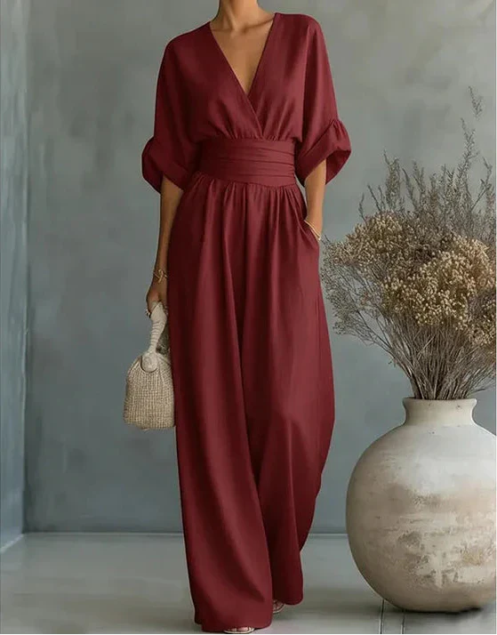 Tuta Elegante con Collo Crociato