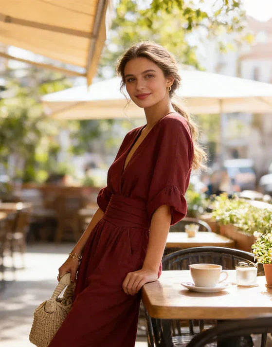 Tuta Elegante con Collo Crociato