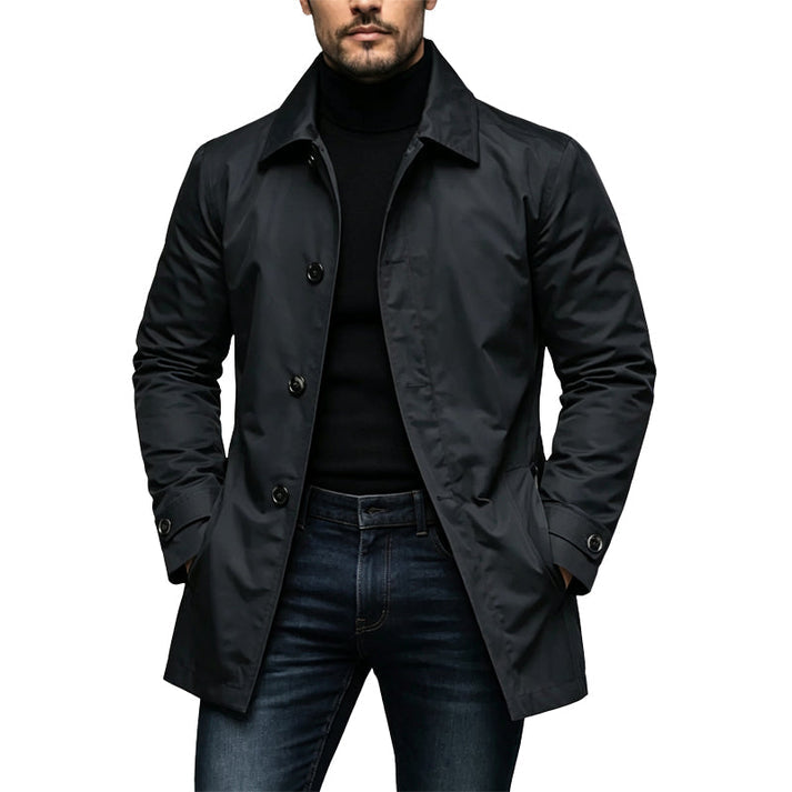 Mittellange Jacke mit Knopfleiste
