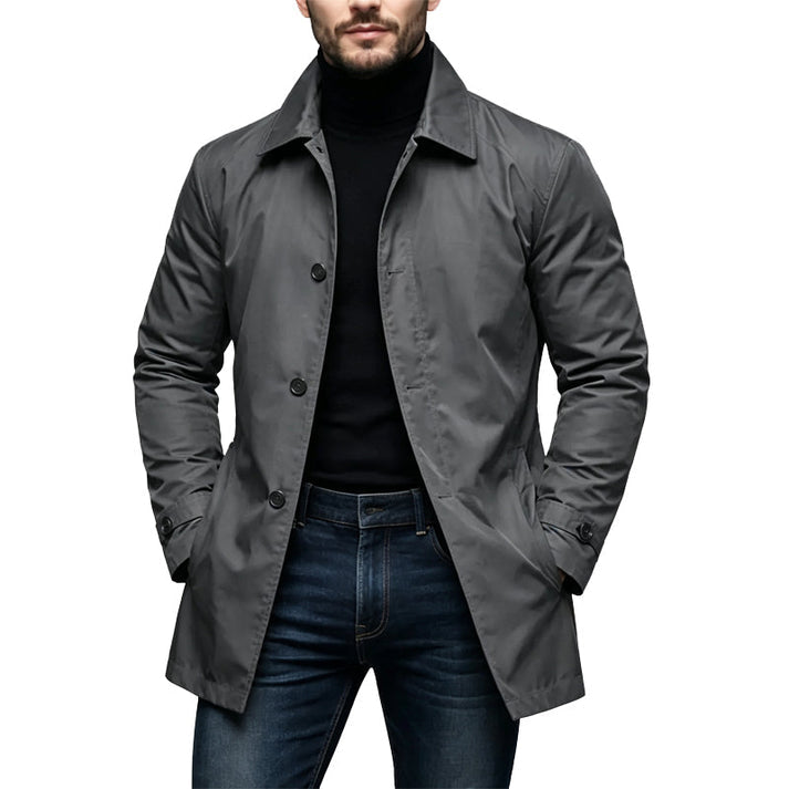 Mittellange Jacke mit Knopfleiste