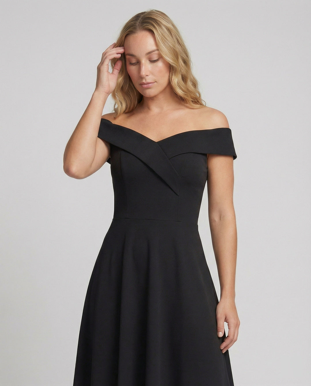 Off-Shoulder Maxi Evening Dress