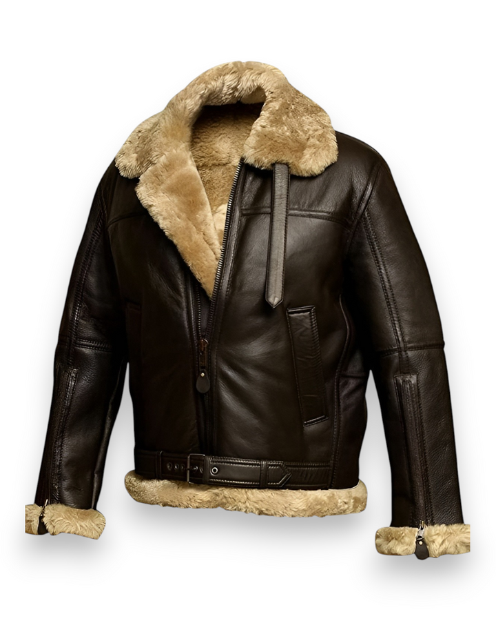 Giacca in Pelle Moderna con Fodera