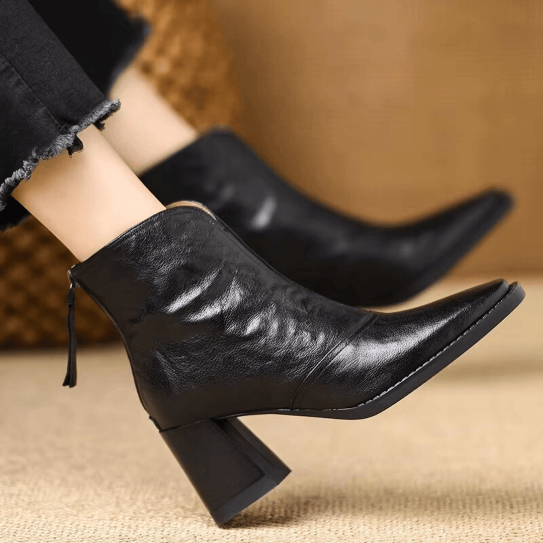 Agnese | Botines de punta cuadrada y tacón ancho