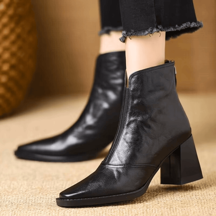 Agnese | Botines de punta cuadrada y tacón ancho