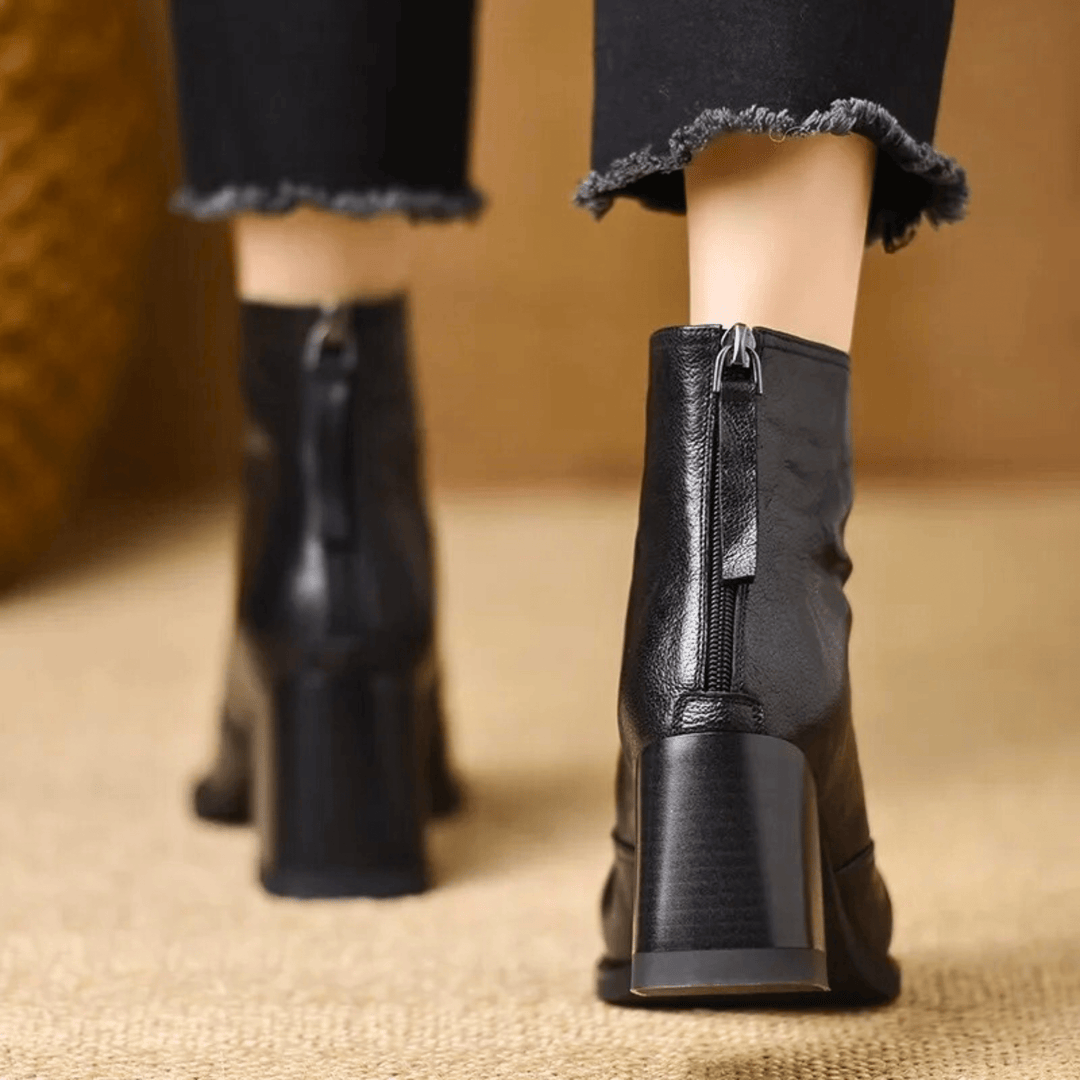 Agnese | Botines de punta cuadrada y tacón ancho