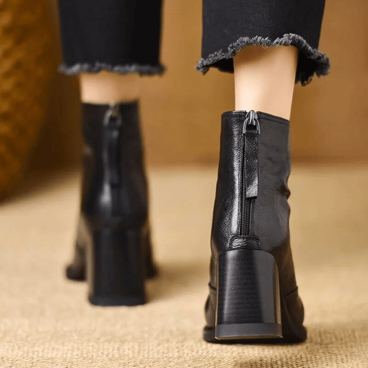 Agnese | Botines de punta cuadrada y tacón ancho