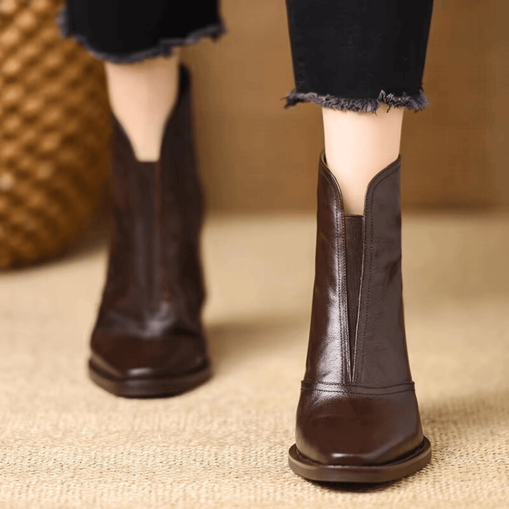 Agnese | Botines de punta cuadrada y tacón ancho