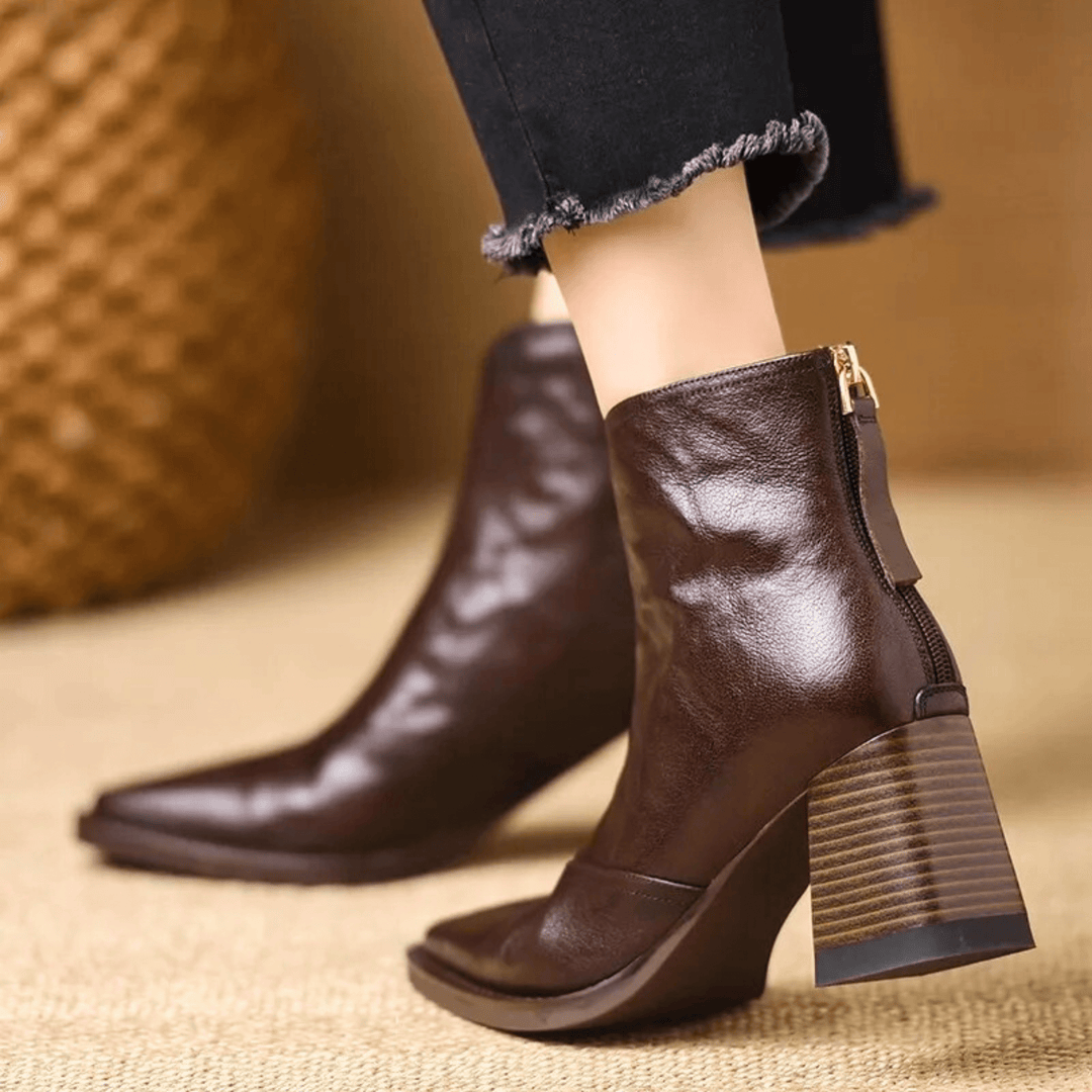 Agnese | Botines de punta cuadrada y tacón ancho