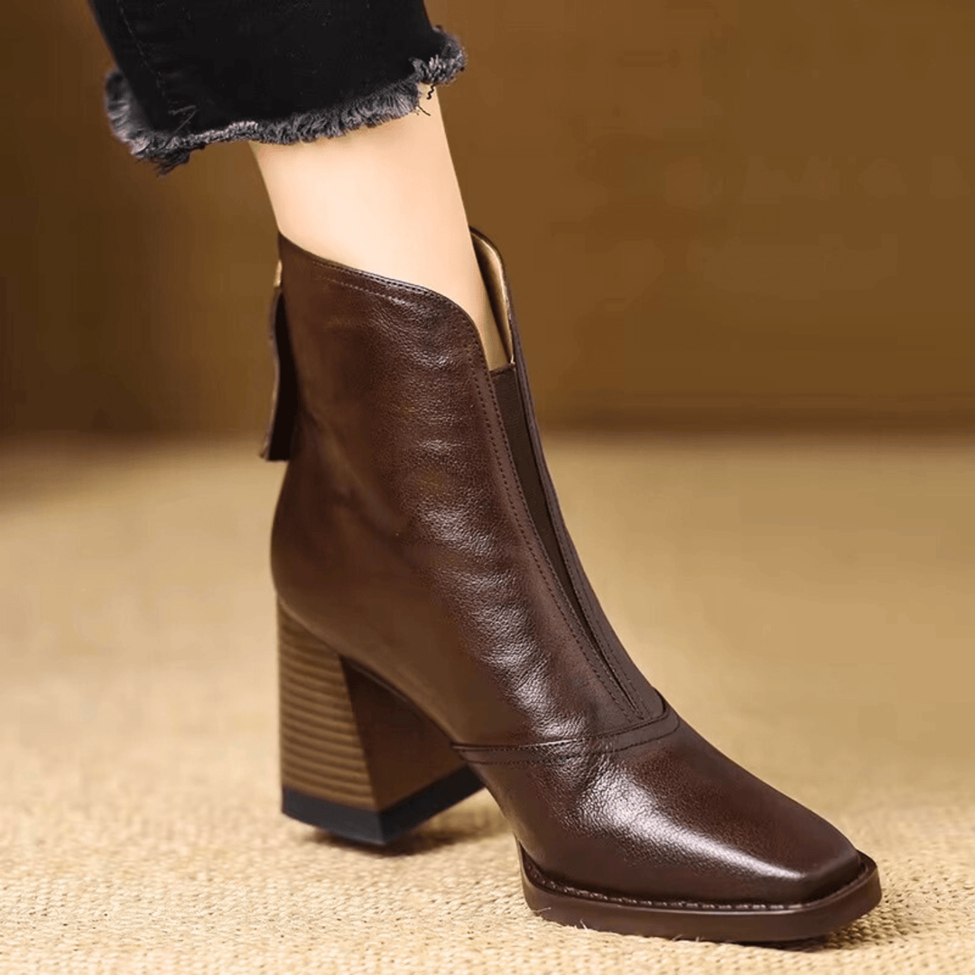 Agnese | Botines de punta cuadrada y tacón ancho