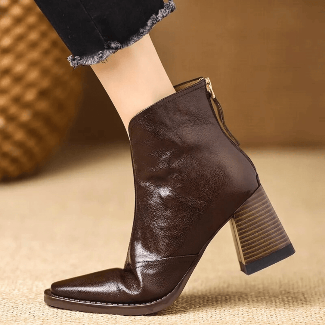 Agnese | Botines de punta cuadrada y tacón ancho