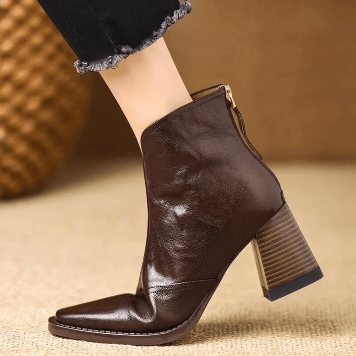 Agnese | Botines de punta cuadrada y tacón ancho