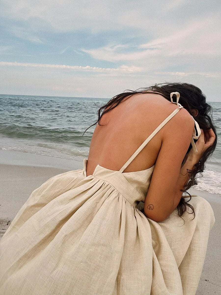 Long cotton summer dress