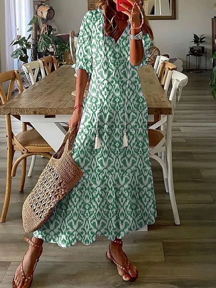 Floral V-Neck Maxi Dress
